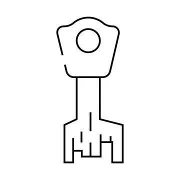 Abstract key line icon vector illustration Stock Illustration