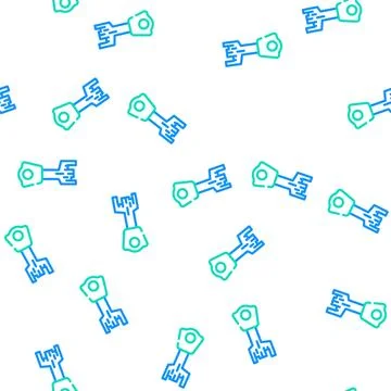 Abstract key vector seamless pattern Stock Illustration