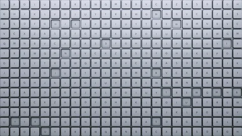 Abstract Keyboard Move, 3d Animation 4k Video stock 123164522