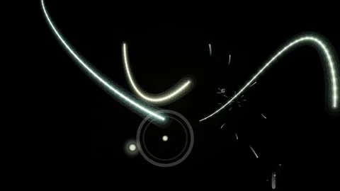Abstract Kinetic Light Trails and Glowing Orbs Stock Footage 331549129