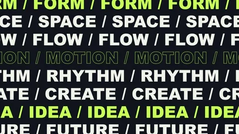 Abstract Kinetic Typography Loop with Motivational Words Stock Footage 344847601