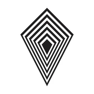 Abstract kite lines vector geometric shape for logo, web, print and modern an 스톡 일러스트