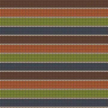 Abstract Knitted Pattern Background With Colorful Stripes Stock Illustration