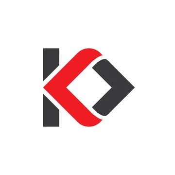Abstract KO Letter arrow vector Illustration concept design template 스톡 일러스트