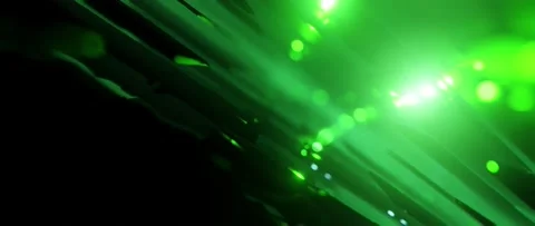 Abstract kryptonite emerald green crystal space valley, bokeh blurred Stock Footage 150938967