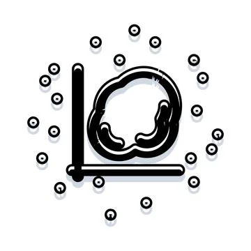 Abstract l letter with dotted circle graph Stockillustratie