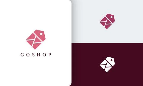 Abstract label store in simple and modern style Stock Illustration