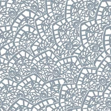 Abstract lace vector seamless pattern hand drawn イラスト素材