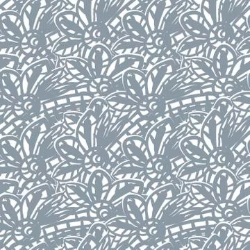 Abstract lace vector seamless pattern hand drawn Stock Illustration