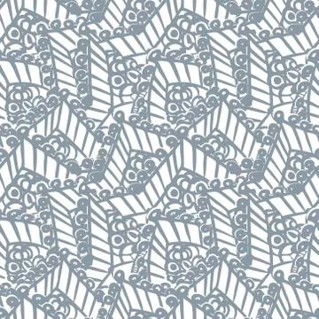 Abstract lace vector seamless pattern hand drawn Stock Illustration