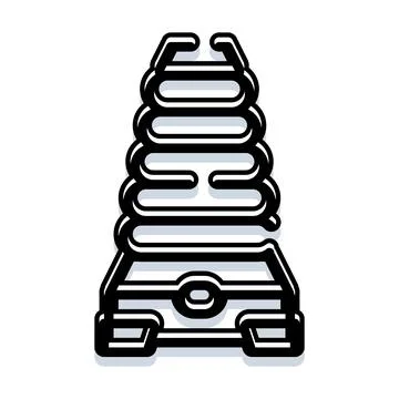 Abstract ladder icon symbolizing growth and upward progress Ilustración de archivo