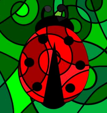 Abstract ladybug Stock Illustration