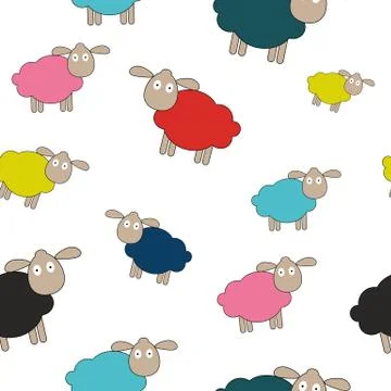 Abstract lamb seamless pattern background vector illustration Illustrazione stock