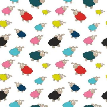 Abstract lamb seamless pattern background  illustration Stock Illustration