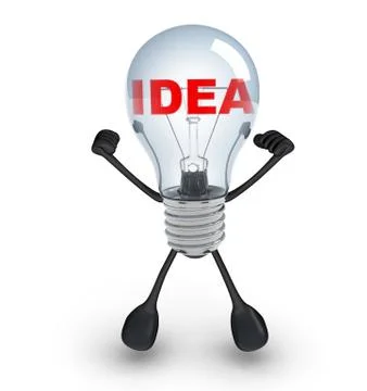 Abstract lamp and idea (done in 3d) Stock Illustration