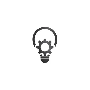 Abstract lamp logo design template Stock Illustration