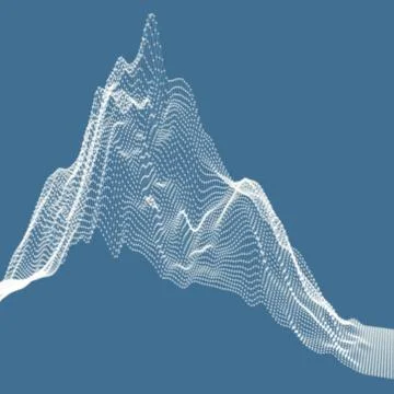 Abstract landscape background. Cyberspace grid Stock Illustration