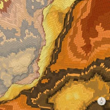 Abstract landscape background. Mosaic Stock Illustration