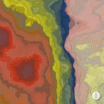 Abstract landscape background. Mosaic Stock Illustration