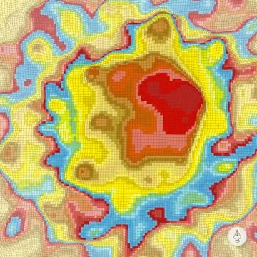 Abstract landscape background. Mosaic Stock Illustration