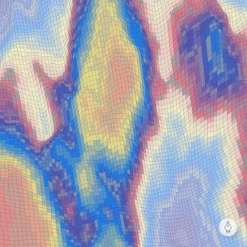 Abstract landscape background. Mosaic Stock Illustration