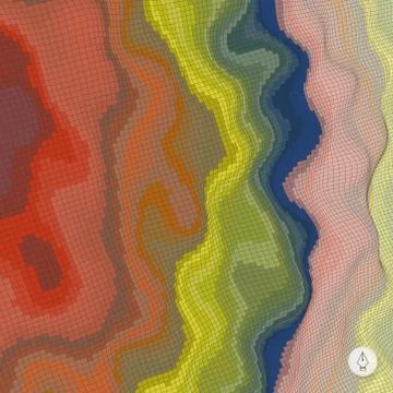 Abstract landscape background. Mosaic Stock Illustration