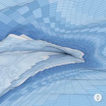 Abstract landscape background. Mosaic vector illustration Stock Illustration