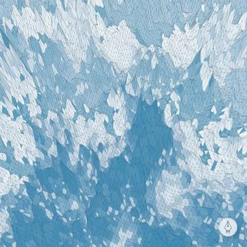 Abstract landscape background. Mosaic vector illustration Stock Illustration