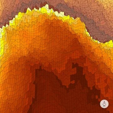 Abstract landscape background. Mosaic vector illustration. Abstract landsc... Stock Photos