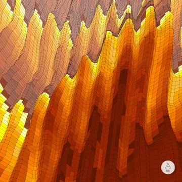 Abstract landscape background. Mosaic vector illustration. Abstract landsc... Foto stock