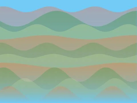 Abstract Landscape Background with Muted Earthy Waves and Organic Layered S.. イラスト素材