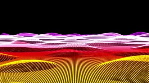 Abstract Landscape. Beautiful abstract 3D surface with glitter sparkles. Re.. Stock Illustration