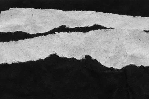 Abstract landscape, black and white minimalist art illustration. Stock Illustration
