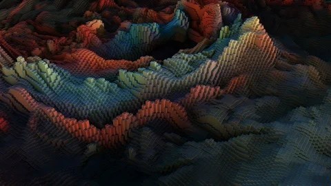 Abstract Landscape Block Stock Footage 123152032