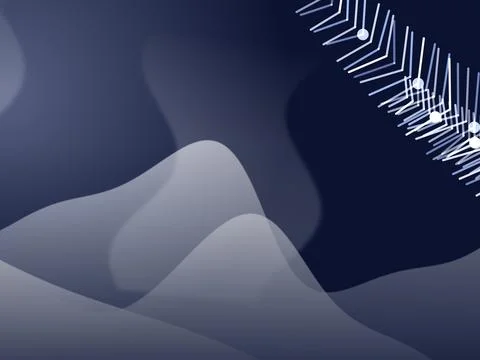 Abstract Landscape with Data Visualization Stock Photos