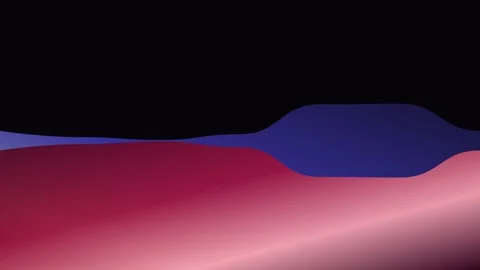 Abstract landscape with flowing red and blue gradients against dark sky Stock Footage 338310670