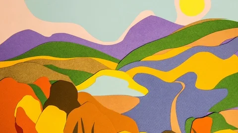 Abstract landscape Stock Footage 118677230