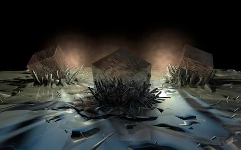 Abstract landscape Stock Illustration