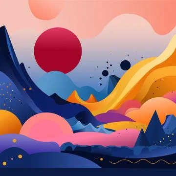 Abstract landscape Stock Illustration