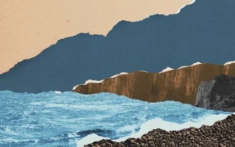 Abstract landscape illustration Stock Illustration