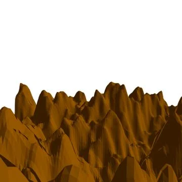 Abstract landscape. Mountain surface. 3d Vector illustration. Stock Illustration