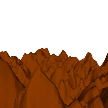 Abstract landscape. Mountain surface. 3d Vector illustration. 스톡 일러스트
