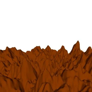 Abstract landscape. Mountain surface. 3d Vector illustration. Stock Illustration