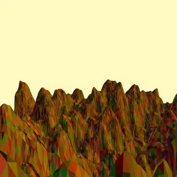 Abstract landscape. Mountain surface. Polygonal vector colorful illustration. Иллюстрация