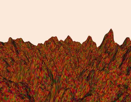 Abstract landscape. Mountain surface. Polygonal vector colorful illustration. Иллюстрация