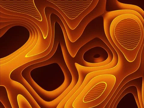 Abstract landscape pattern for graphic design. 3d rendering topographic texture Stock Illustration