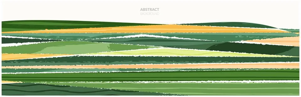 Abstract landscape pattern vector background. Horizontal nature banner. Color Stock Illustration