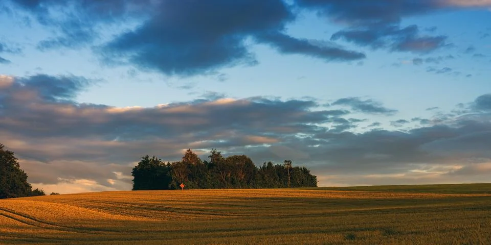 Abstract landscape picture with dramatic clouds Stock Photos