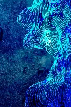 Abstract landscape rendering with heavy post-processing effects, featuring dark Stock Photos