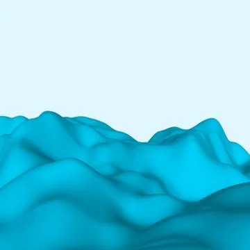 Abstract landscape. Wave surface. 3d Vector illustration. 스톡 일러스트